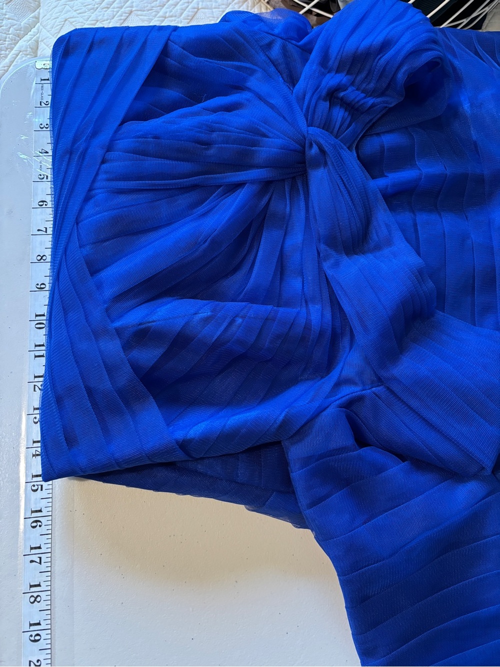 JJs House Royal Blue Cocktail Tulle Midi Dress Size 4-6 Prom Wiggle Dress Guest - Picture 8 of 12